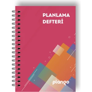 Kırmızı Kareler Günlük Planlayıcı Defter - Daily Planner - Ders Çalışma Planlayıcı Defteri - Planlama Defteri