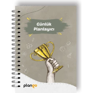 Gri Kupa Günlük Planlayıcı Defter - Daily Planner - Ders Çalışma Planlayıcı Defteri - Planlama Defteri