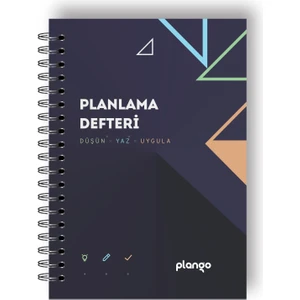 Siyah Lacivert Günlük Planlayıcı Defter - Daily Planner - Ders Çalışma Planlayıcı Defteri - Planlama Defteri