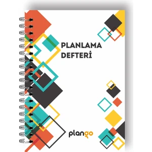 Beyaz Kareler Günlük Planlayıcı Defter - Daily Planner - Ders Çalışma Planlayıcı Defteri - Planlama Defteri