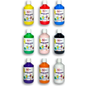 Yıkanabilir Parmak Boya 9'lu Set (9X300 ml Şişe)