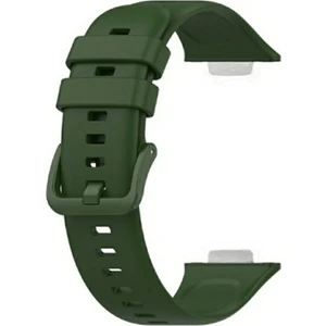 Huawei Watch Fit 2 Uyumlu Spor Silikon Kordon Asker Yeşil