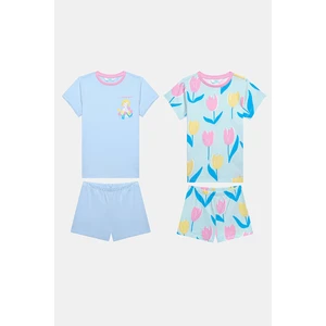 Kız Çocuk Tulip Çok Renkli 2li Pijama Takımı