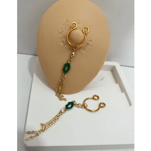 Ares Collection Delik Gerektirmeyen Dudaklı Sıkıştırma Fake Meme Ucu Nipple Piercingi