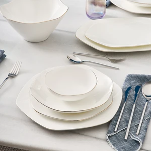 Fine Pearl Extra Hexagon 61 Parça 12 Kişilik Yemek Takımı Gold