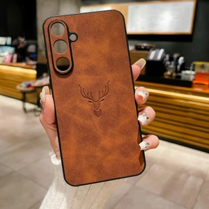 Samsung Galaxy S23 Retro Geyik Deseni Pu Cep Telefonu Kılıfı (Yurt Dışından)