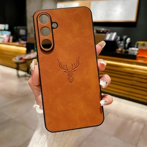 Samsung Galaxy A55 5g Retro Geyik Deseni Pu Cep Telefonu Kılıfı (Yurt Dışından)