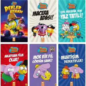 Kral Şakir Okuma Seti Devler Uyandı-Macera Adası -Çok Bekledim Yaz-Anlatsam Film -Mor Bir Fil Gördüm-Muhtişim Dedektifler 6 Kitap Eksik Parça Yayınları