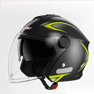 Çift Vizör Elektrikli Motosiklet Bisiklet Scooter Emniyet Kask Erkek/kadın Yarım Yüz Tüm Sezon Evrensel Motosiklet Kaskları (Yurt Dışından)