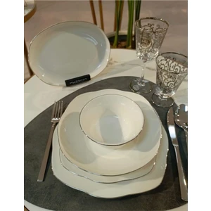 Bone Vılya 51 Parça Platin Fileli Yemek Takımı BNVIL51YT220