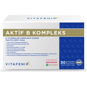 Aktif B Kompleks Benfotiamin B12 B6 Ve Tüm Aktif B Vitaminlerini İçeren Takviye 30 Kapsül