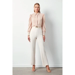 Aksesuar Detaylı Pantolon - Bej