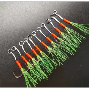 3 Adet - Asist Iğnesi - Simli Asist Iğnesi - Kancası - Jig, Yapay Balık Asist Iğnesi