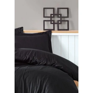 Çift Kişilik Premium Basic Stripe Saten Nevresim Takımı