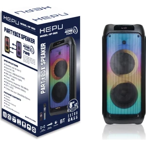 Hp 965 Şarjlı TAŞINABILIR40 Watt Rms 2*8 Inch Bluetooth Hoparlör