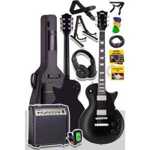GRX-200BK-30-AMP Les Paul Kasa Elektro Gitar Seti 30 Watt Gainli Amfi ve Full Set (H-H)