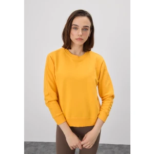 Kadın Kayısı Renk Basic Sweatshirt