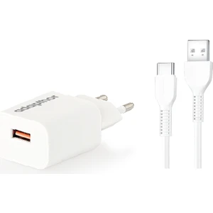 18W USB To Type-C 2.4 A Kablolu Set Beyaz