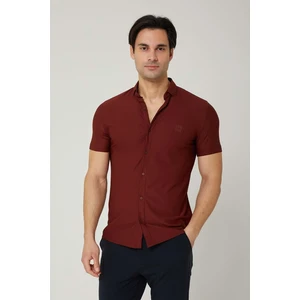 Ütü Istemeyen Kısa Kol Regular Kesim Kiremit Erkek Gömlek