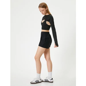Mini Şort Etek Spor Paraşüt Kumaş Beli Lastikli Relax Fit