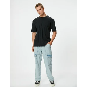 Kot Kargo Pantolon Oversize Cep Detaylı