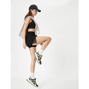 Spor Mini Tül Şort Etek Slim Fit