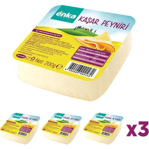 Gurme Tam Yağlı Taze Kaşar Peyniri (200 gr ) 3'lü Paket