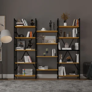 Asra Trend 6 Raflı Metal Kitaplık Üç Modül
