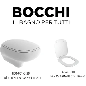 Fenice Rimless Asma Klozet 1166-001-0128, Bocchi Yavaş Kapak A0327-001