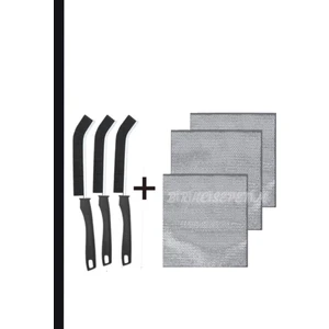Süper Ikili Set + Temizlik Seti 3 Adet Ara Fırça 3 Adet Çizilmez Tel Bulaşık Bezi