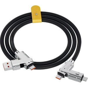 4 In 1 Çok Fonksiyonlu USB Data Kablosu Pd 100W Type C Hızlı Şarj Kablosu Type C Lightning iPhone 15 14 13