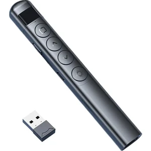 Dijital Ekranlı Şarjlı Lazer Sunum Kumandası Şarj Göstergeli Lazer Powerpoint Laser Pointer Slayt Atlatıcı