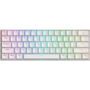K530 PRO Draconic Türkçe Q 60% Kompakt Kablosuz - Bluetooth 2.4G Brown Switch Mekanik Beyaz Klavye