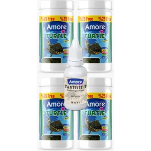 Turtle Green Calcium Sticks 4X125 ml Su Kaplumbağası Yemi ve Vitamin Seti
