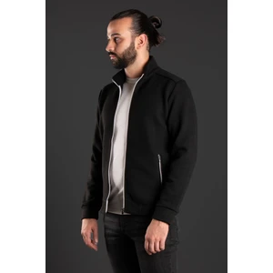 Zeki Özer Erkek Siyah Fitilli Hırka