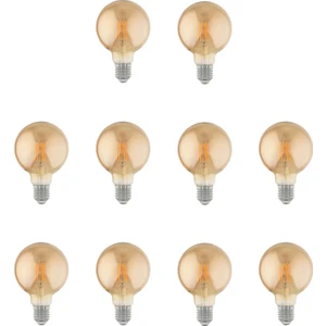 LED Lamp 4W 220V E27 G95 Rustik LED Ampul G95-4 10'lu Paket