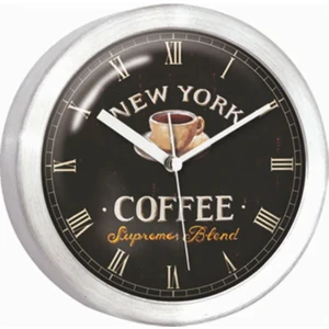 M3 Decorium Coffee New York 10 cm Çapında Mıknatıslı Buzdolabı Saati