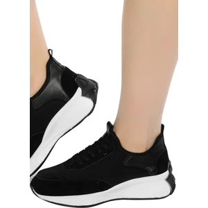 Hafif Ve Rahat Tabanlı Günlük Şık Ve Spor Kadın Slip-On Ayakkabı Taş Detaylı Fv428Fv
