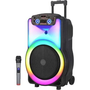 Ndr Y-12 Full Rgb Panel 40 Watt Taşınabilir Büyük Boy Bluetooth Mikrofonlu Hoparlör