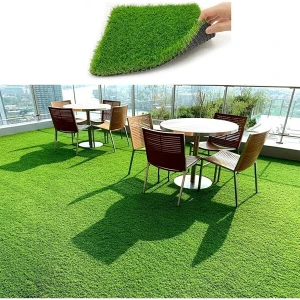 Valery Home Dekoratif Premium Kalite Suni Balkon Bahçe Kaymaz Taban Çim Halı 7 mm