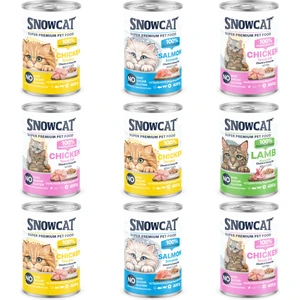 Snow Cat Premium Parça Etli Karışık Kedi Konservesi 12 ADET*400 G