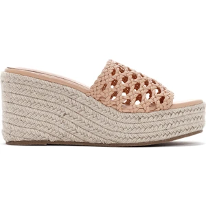 Kadın Bej Dolgu Topuklu Terlik