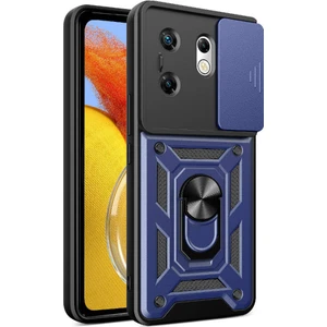 M.tk moveteck Infinix Zero 30 4g Uyumlu Kılıf Kamera Korumalı Sürgülü Yüzüklü Standlı Armor Military Tank Kızaklı Silikon Kapak