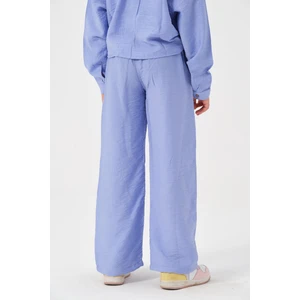 Genç Kız Çocuk Düğme Detaylı Bol Paça Pantolon