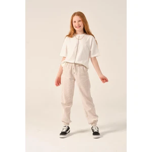 Genç Kız Çocuk Çizgili Jogger Pantolon