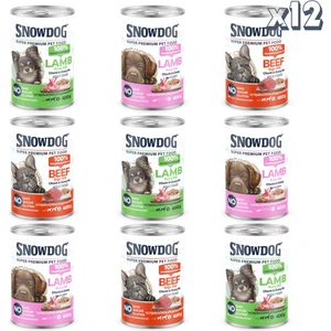 Snow Dog Premium Parça Etli Karışık Köpek Konservesi 12 ADET*400 G
