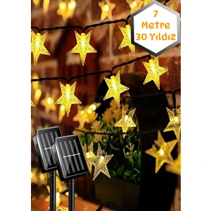 Su Geçirmez Solar Güneş Enerjili 8 Fonksiyonlu Günışığı 7 Metre 30 Yıldızlı LED Aydınlatma