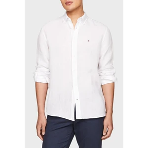 Tommy Hilfiger Düğmeli Yaka % 100 Keten Regular Fit Gömlek Erkek Gömlek MW0MW34602 Ycf