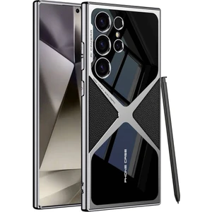 Galaxy S24 Ultra Kılıf Ultra Ince Kamera Korumalı Pc + Deri Arka Yüzey Redclick X-Pro Kapak