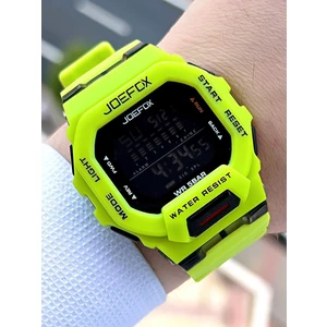 Joefox G-Shock Kasa Yeşil/siyah Digital 5 Atm Suya Dayanıklı 2 Yıl Garantili Spor Kol Saati J-GS08